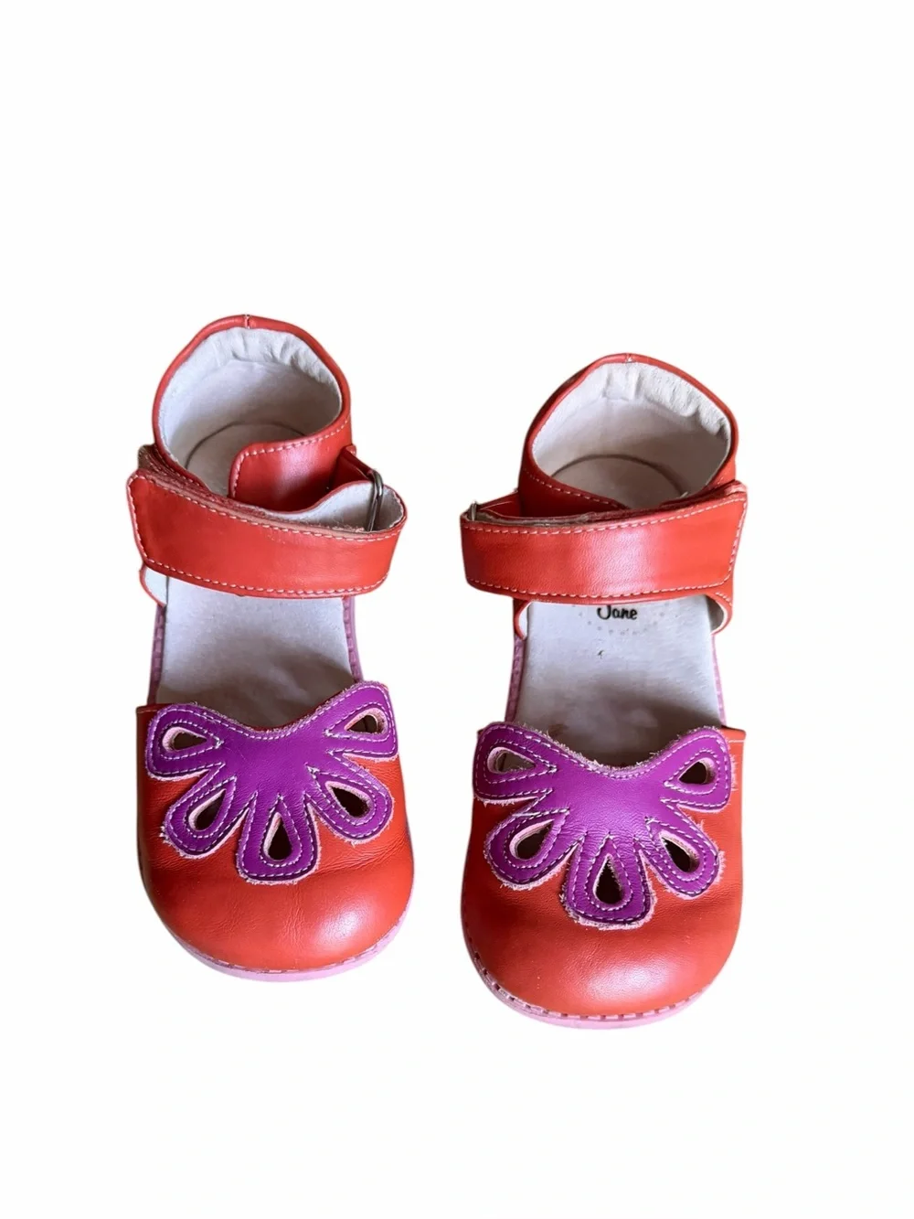 Livie and Luca Matilda Jane Orange and Pink Petal Shoes Girls Size 13